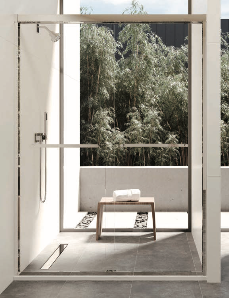 Jamaica Shower Door Bypass 1/4" (6mm) Regular Close (59"x72")