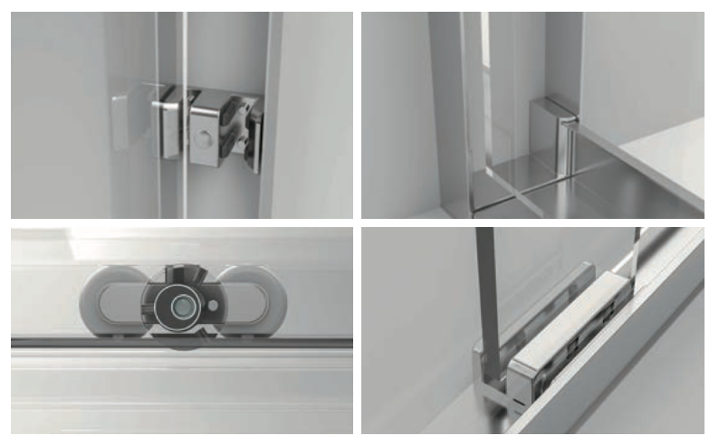 Jamaica Shower Door Bypass 1/4" (6mm) Regular Close (59"x72")